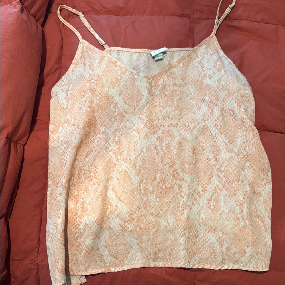 A New Day Red and Pink Fitted Camisole Tank Top